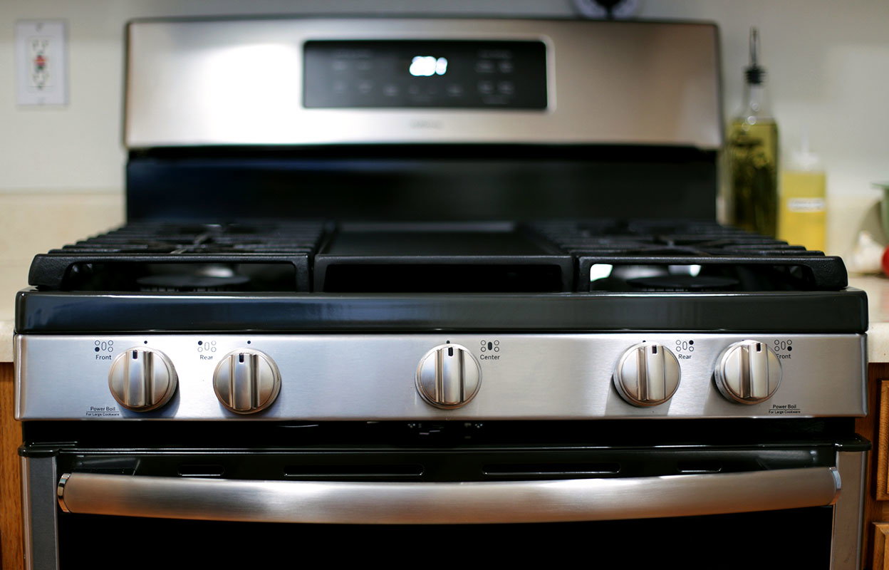 A gas stove