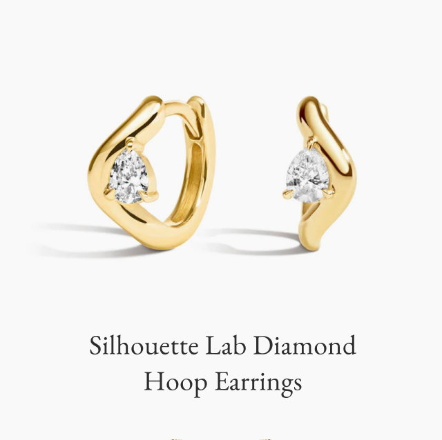 Silhouette Lab Diamond Hoop Earrings