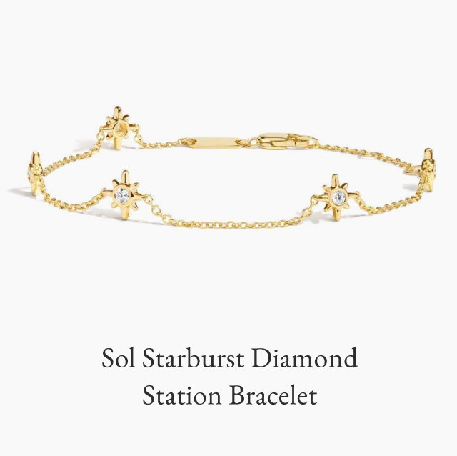 Sol Starburst Diamond Station Bracelet