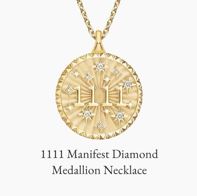 1111 Manifest Diamond Medallion Necklace