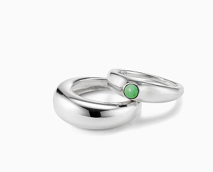 Cara Domed Ring Set