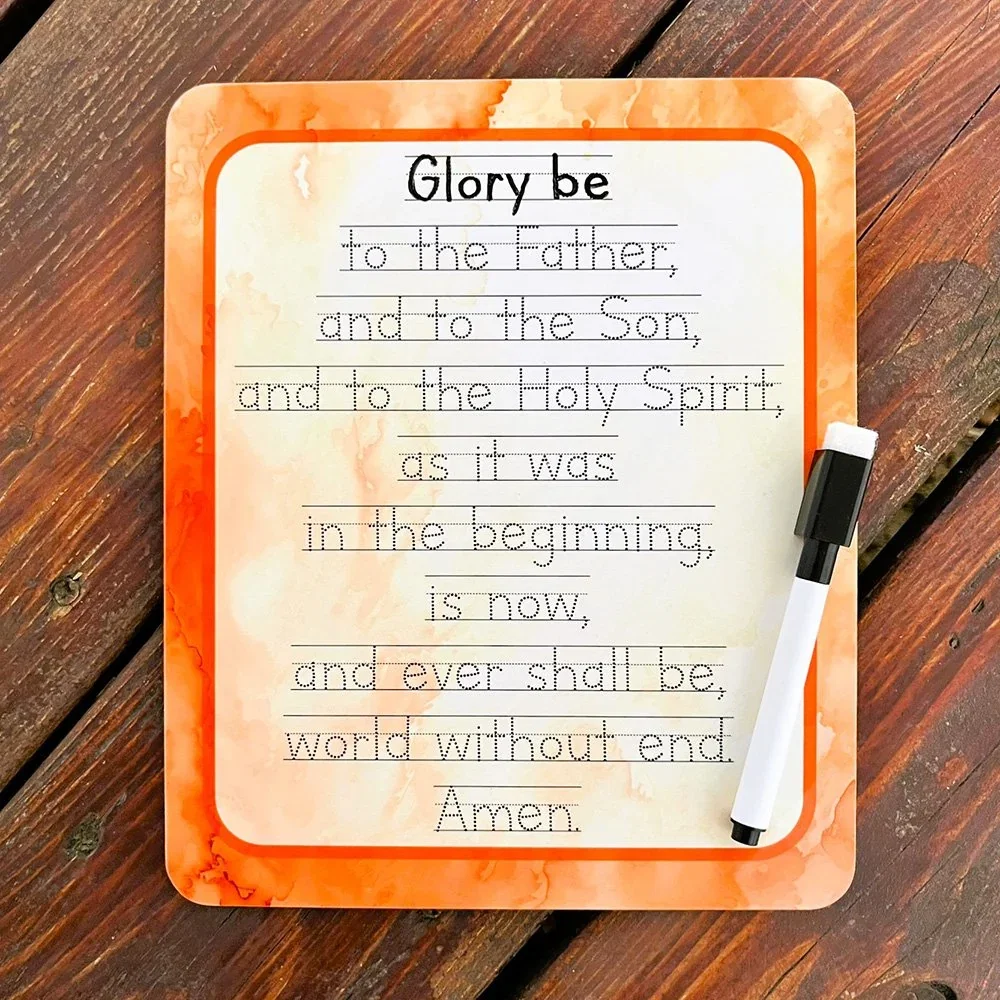 Glory Be Prayer Tracing Dry-Erase Board & Marker