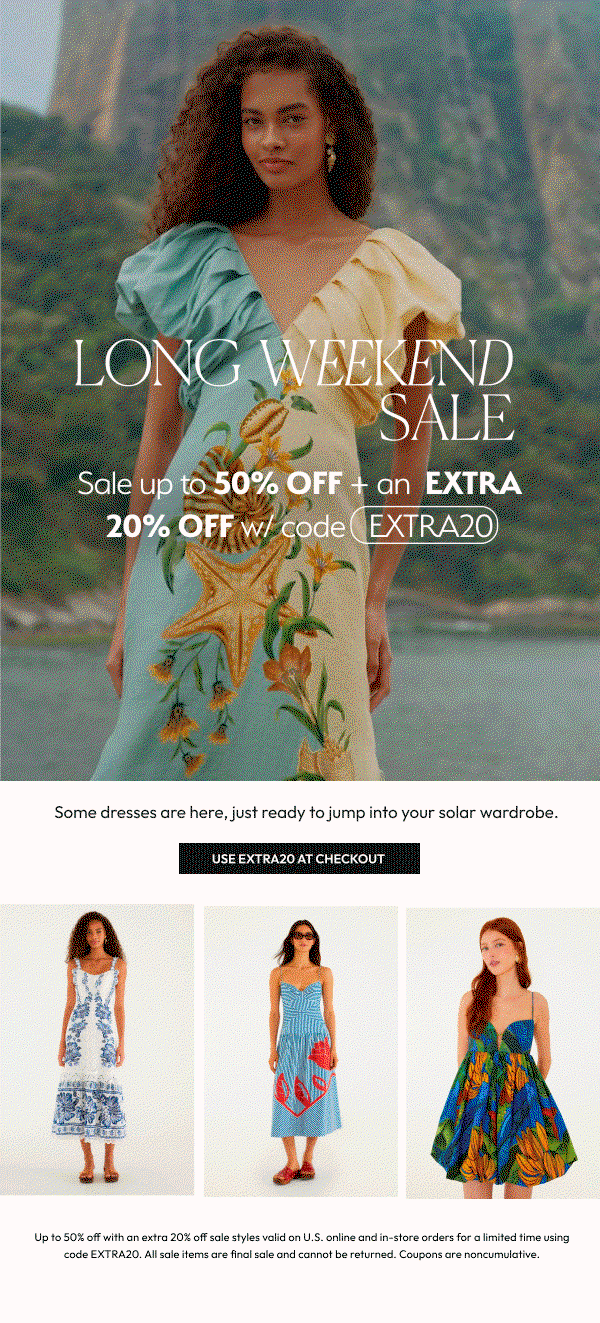 Extra 20% off ALL Sale Dresses