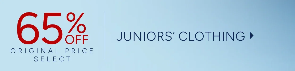 65% Off Original Price Select Juniors' Clothing