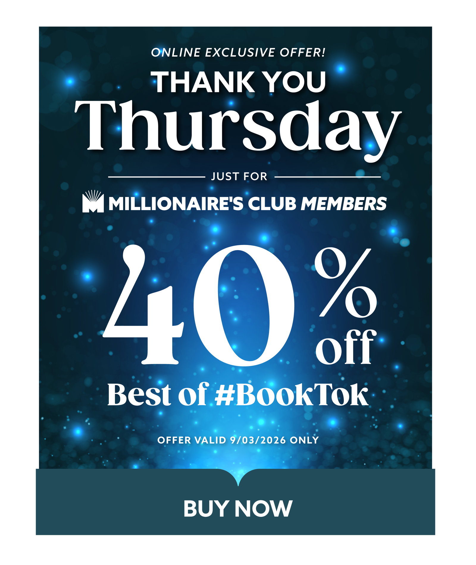 Thank You Thursday 40% Off #BookTok
