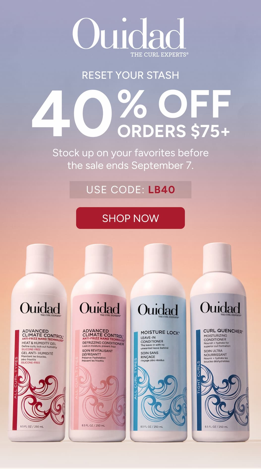 Reset Your Stash - 40% Off Orders $75+ - Stock up on your favorites before the sale ends September 7. Use Code: LB40 - Shop Now