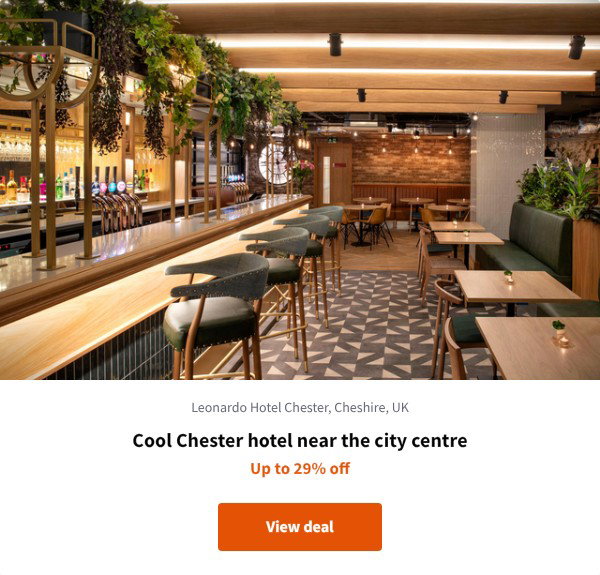 Cool Chester hotel near the city centre