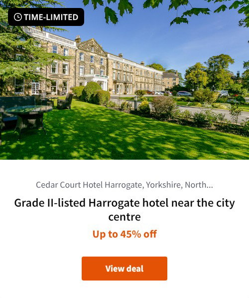 Grade II-listed Harrogate hotel near the city centre