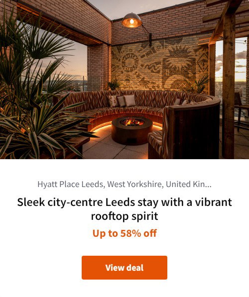 Sleek city-centre Leeds stay with a vibrant rooftop spirit