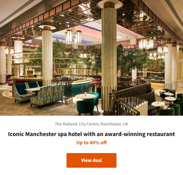 Iconic Manchester spa hotel with an award-winning restaurant