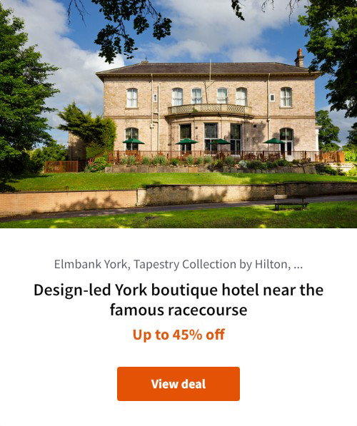 Design-led York boutique hotel near the famous racecourse