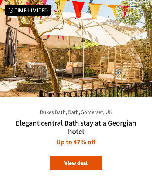 Elegant central Bath stay at a Georgian hotel