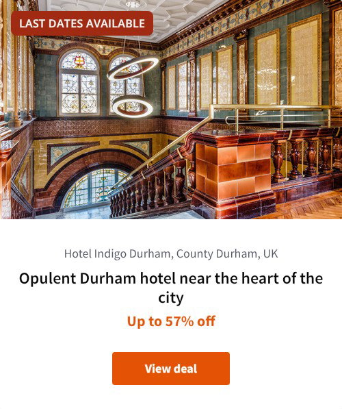 Opulent Durham hotel near the heart of the city