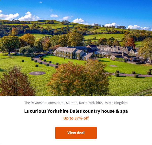 Luxurious Yorkshire Dales country house & spa