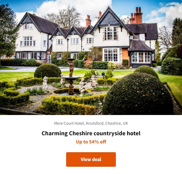 Charming Cheshire countryside hotel