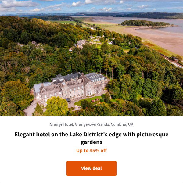 Elegant hotel on the Lake District's edge with picturesque gardens