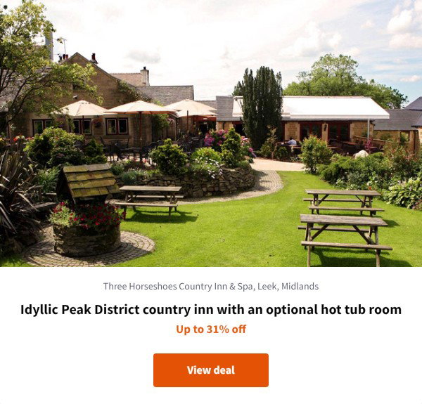 Idyllic Peak District country inn with an optional hot tub room