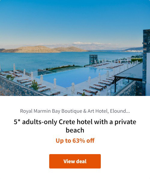 5* adults-only Crete hotel with a private beach