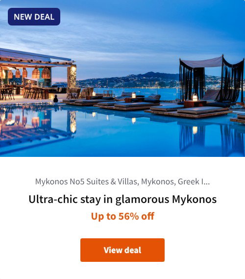 Ultra-chic stay in glamorous Mykonos