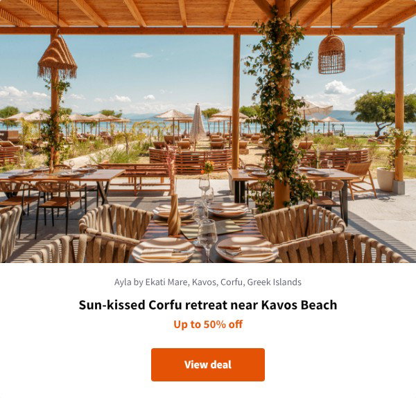Sun-kissed Corfu retreat near Kavos Beach