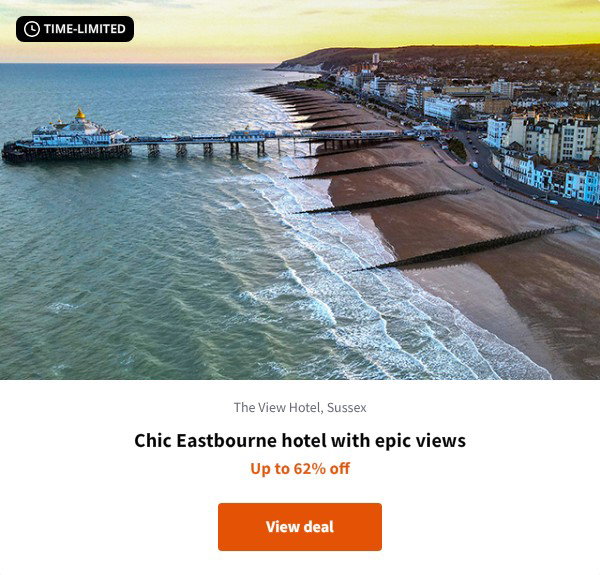 Chic Eastbourne hotel with epic views