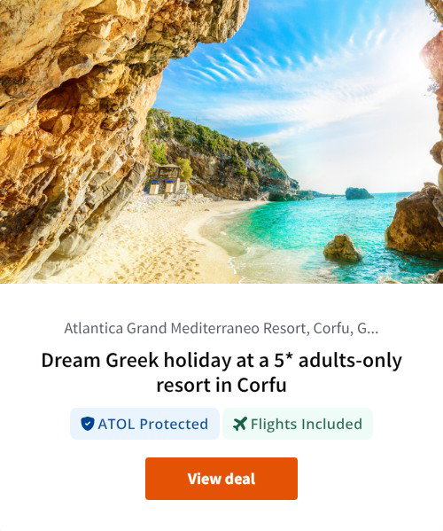 Dream Greek holiday at a 5* adults-only resort in Corfu