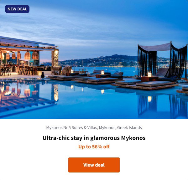 Ultra-chic stay in glamorous Mykonos