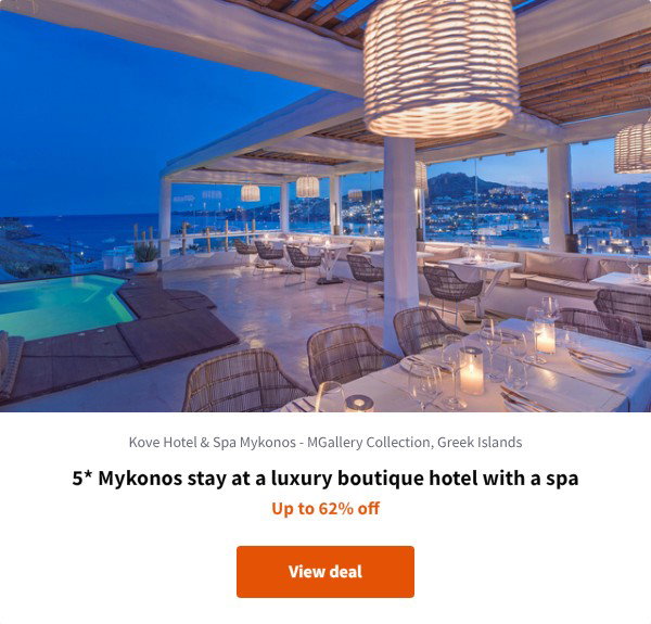5* Mykonos stay at a luxury boutique hotel with a spa