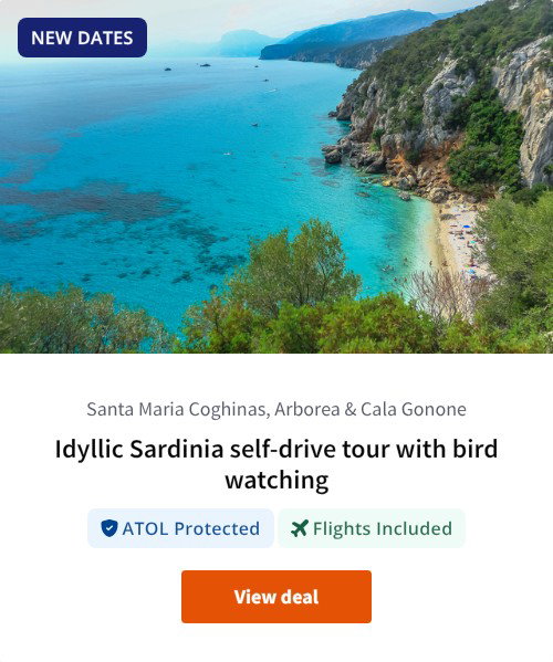 Idyllic Sardinia self-drive tour with bird watching