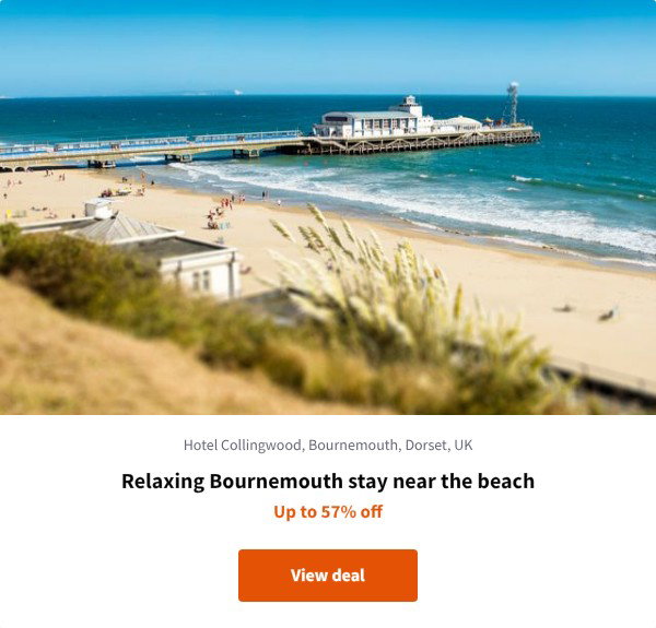 Relaxing Bournemouth stay near the beach