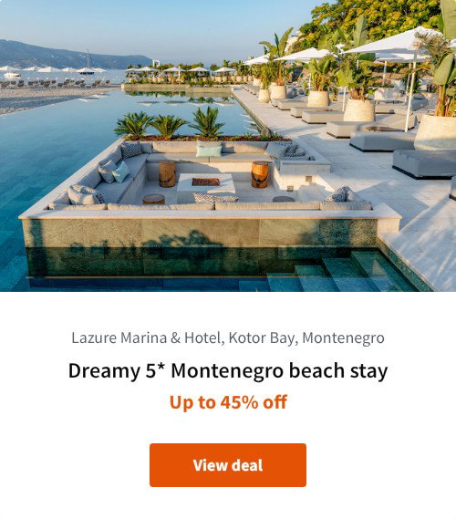 Dreamy 5* Montenegro beach stay