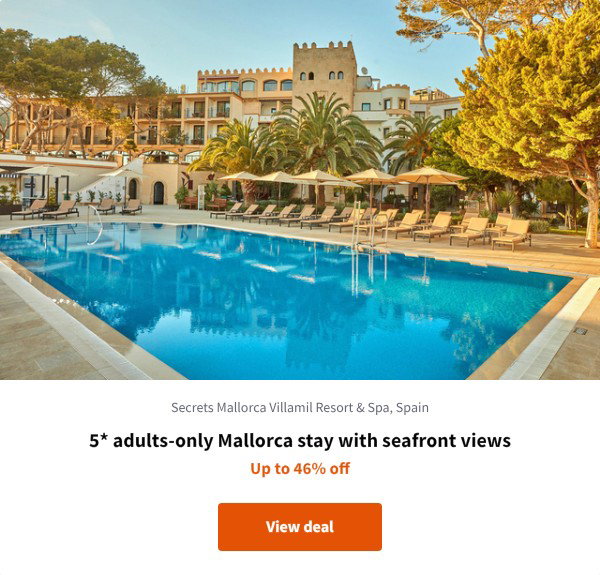 5* adults-only Mallorca stay with seafront views