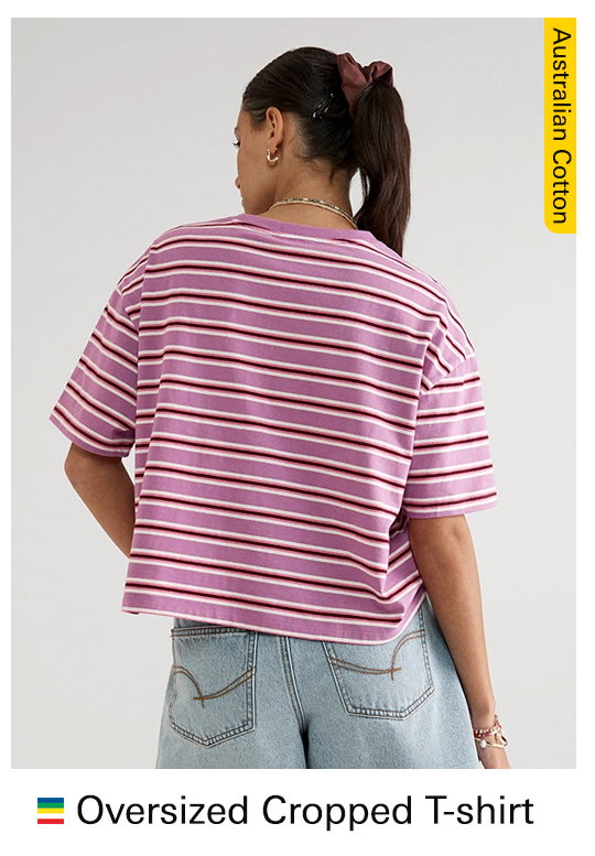 AUSTRALIAN COTTON OVERSIZED CHOPPED TSHIRT