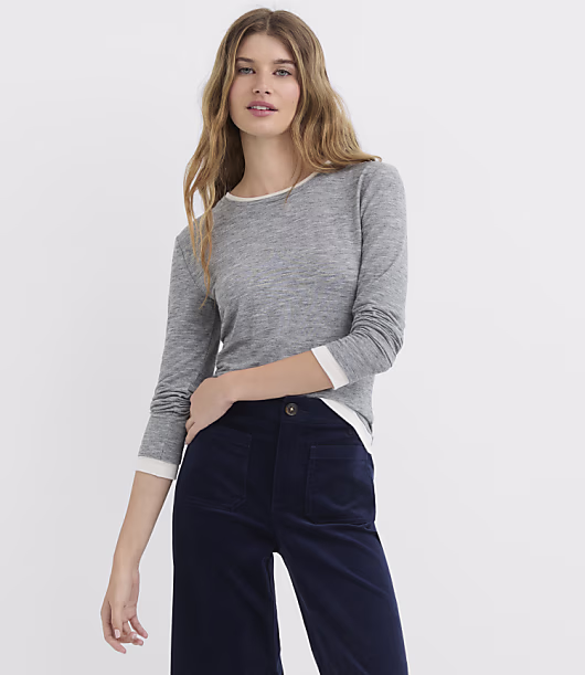 Heathered Double Layer Tee