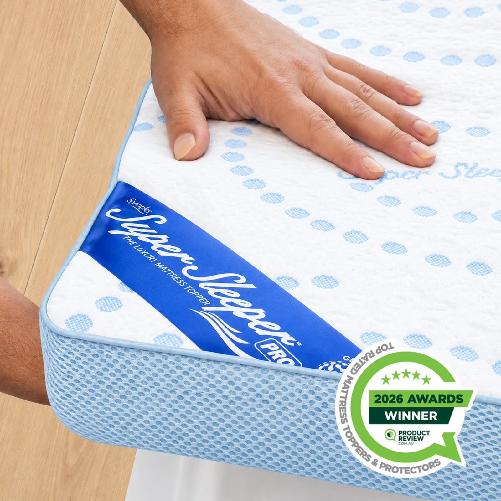 Image of Straight 2 Sleep® Mattress Topper with Cooling Technology + 2 BONUS Pillows