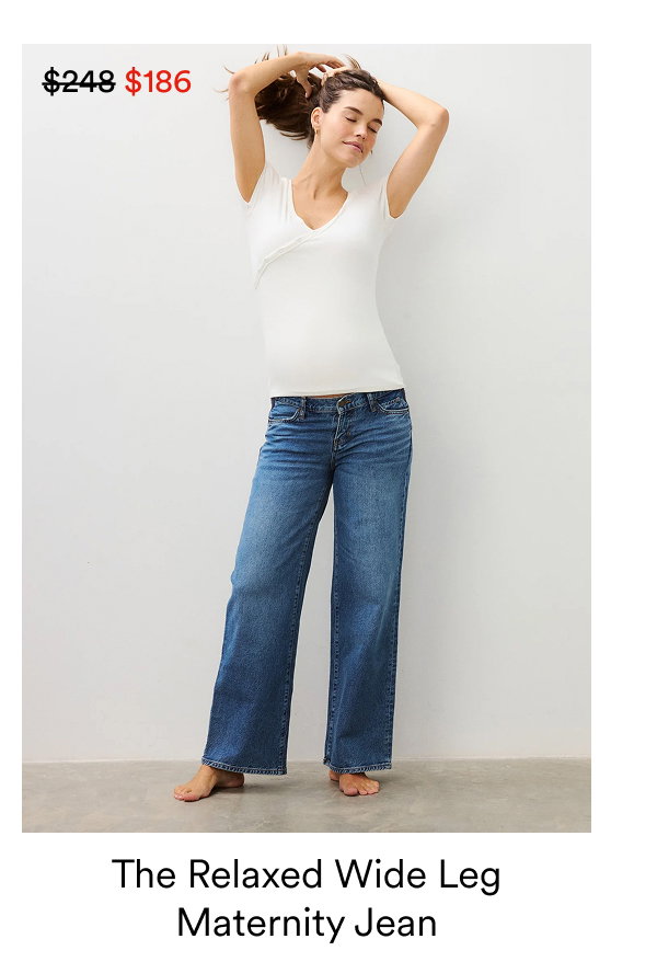 The Relaxed wide leg maternity jean