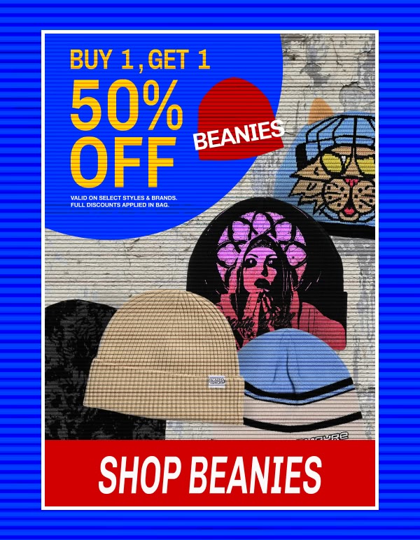 Buy one beanie, get another one 50% off 