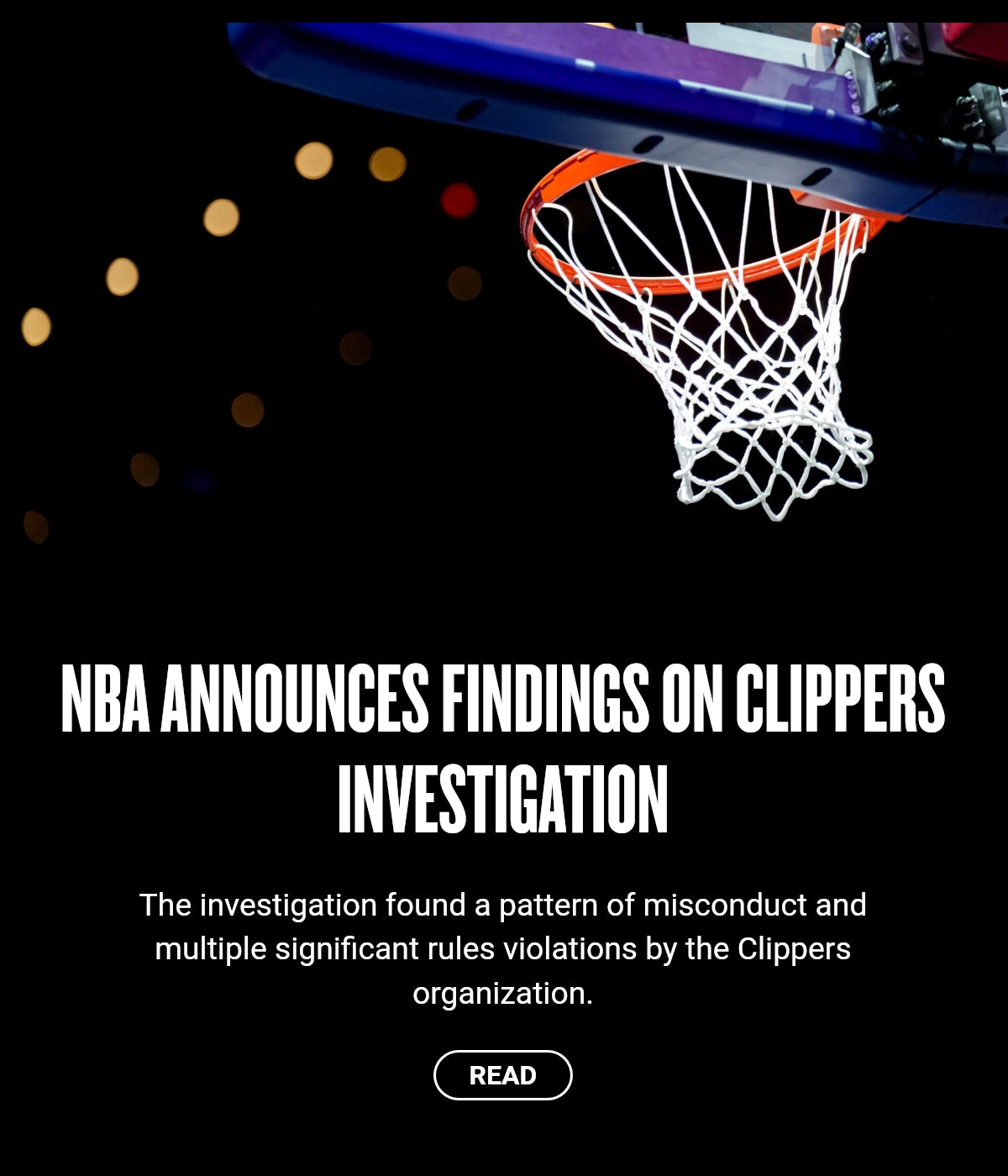NBA announces findings on Clippers investigation