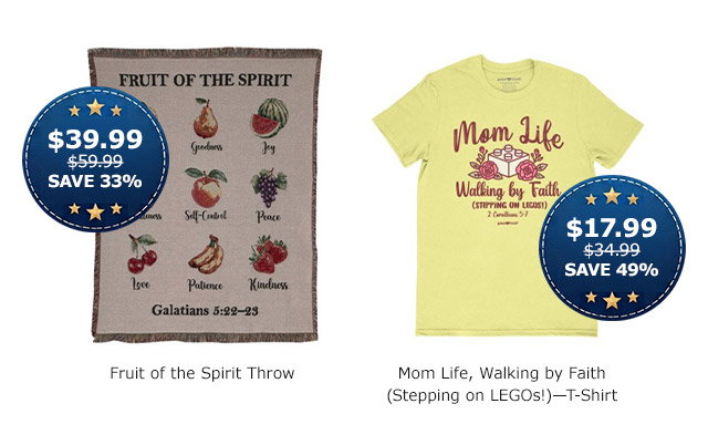 Fruit of the Spirit Throw | Mom Life, Walking by Faith (Stepping on LEGO's) T Shirt