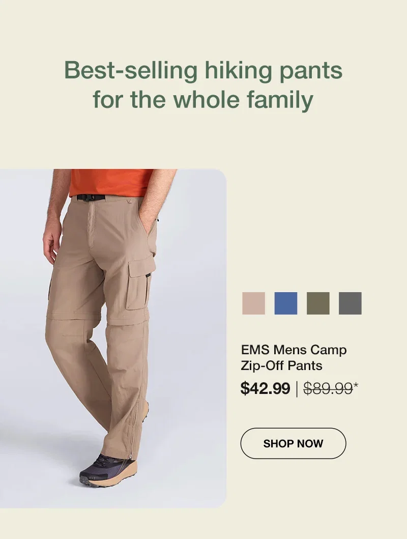 EMS Camp Cargo Mens Zip-Off Pants Short Length