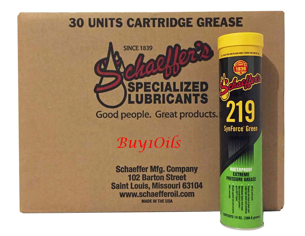Schaeffer's 219 SynForce Green Grease NLGI #1 or #2 | 30-TC