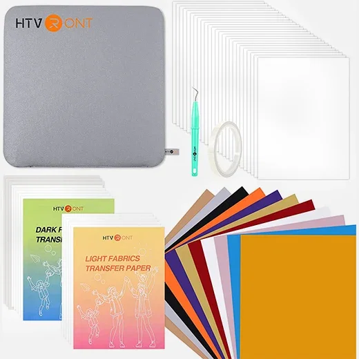 Heat Press Accessories Bundle for Easy Craft - 52 Pcs(included Heat Press Mat 11.5*11.5in+PTFE Sheet 12*10in)