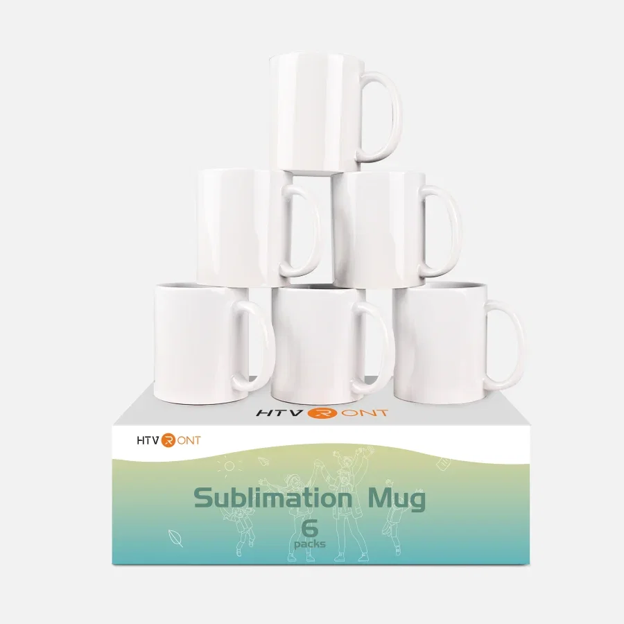 Sublimation Mugs Blank 11 oz - 6 Pack / 12 Pack - 6 Pack