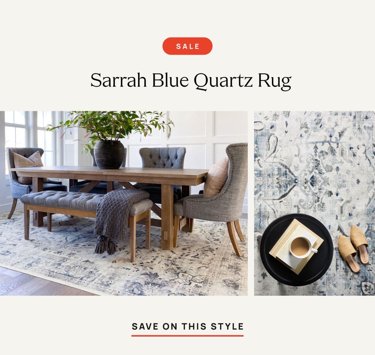 Sarrah Blue Quartz Rug | Save On This Style
