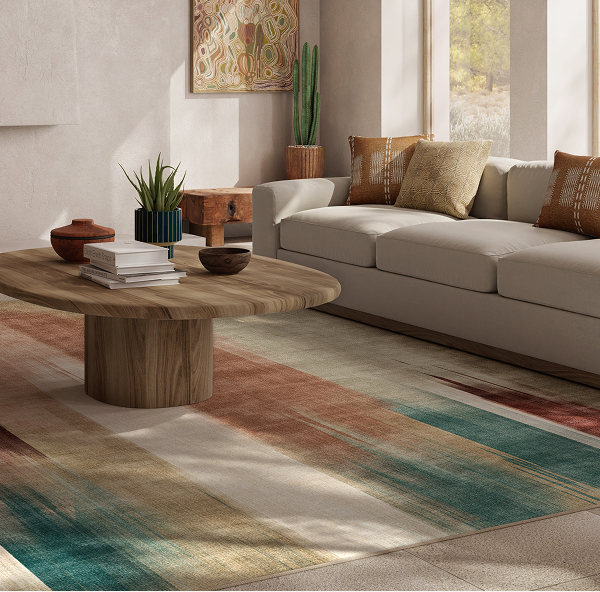Ombre Mirage Terracotta & Teal Rug | Save On This Style 
