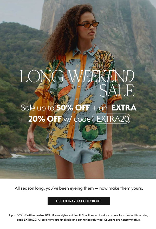 Our Long Weekend Sale is on