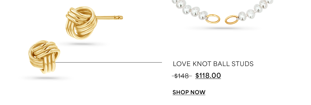 Love Knot Ball Studs
