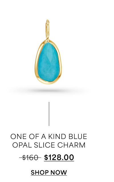 One of a Kind Blue Opal Slice Charm