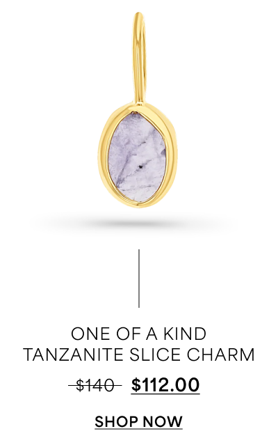 One of a Kind Tanzanite Slice Charm