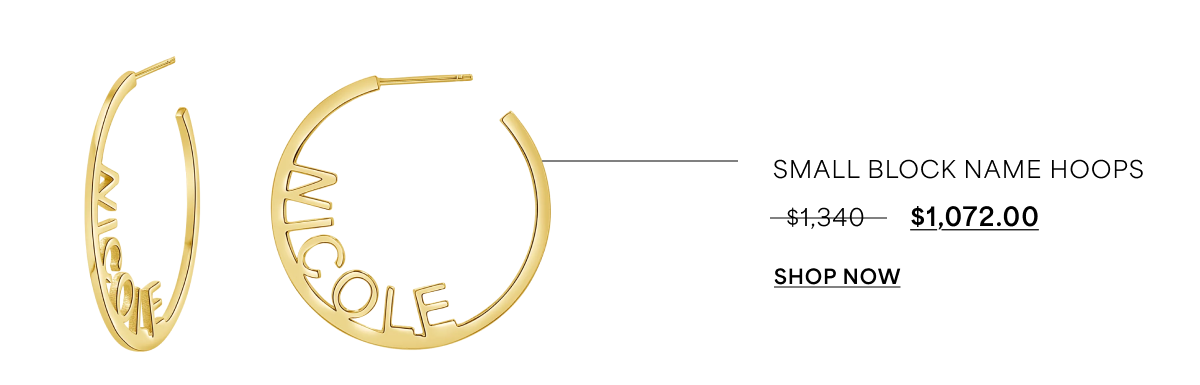Small Block Name Hoops